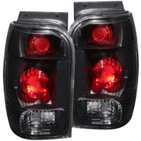 ANZO 1998-2001 Ford Explorer Taillights Black - Lights