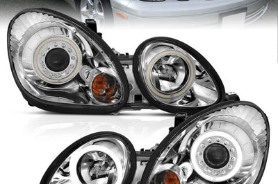 ANZO 1998-2005 Lexus Gs300 Projector Headlights w/ Halo Chrome - Lights