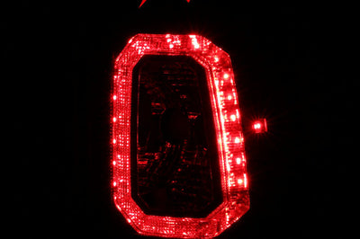 ANZO 1999-2002 Chevy Silverado 1500 LED Taillights Plank Style Chrome With Red/Clear Lens - Lights