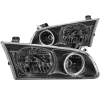 ANZO 2000-2001 Toyota Camry Crystal Headlights w/ Halo Black - Lights