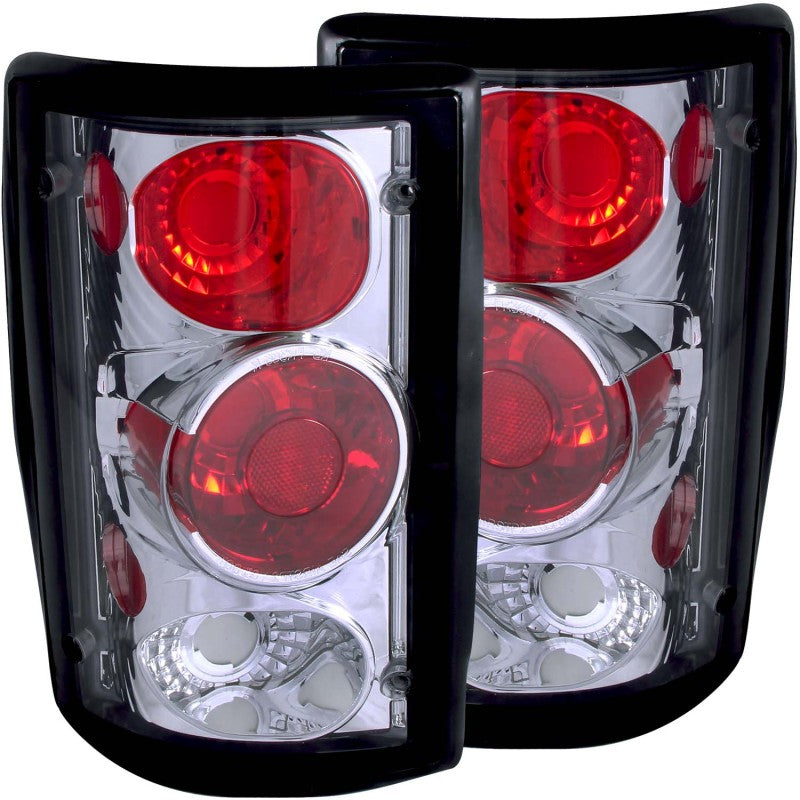 ANZO 2000-2005 Ford Excursion Taillights Chrome - Lights