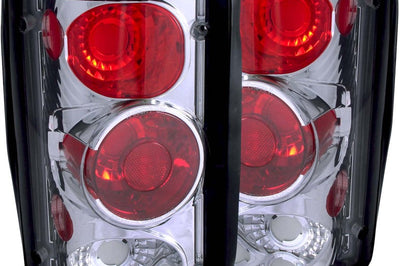 ANZO 2000-2005 Ford Excursion Taillights Chrome - Lights