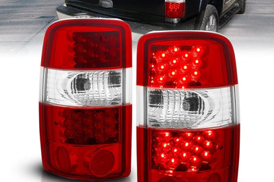 ANZO 2000-2006 Chevrolet Suburban LED Taillights Red/Clear - Lights