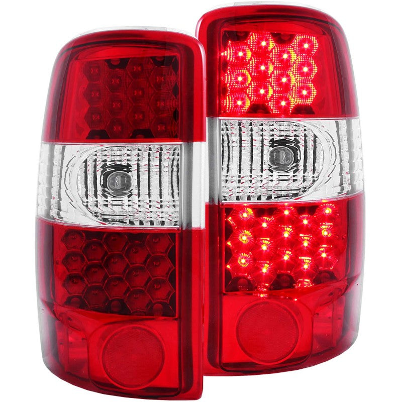 ANZO 2000-2006 Chevrolet Suburban LED Taillights Red/Clear - Lights
