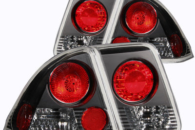 ANZO 2001-2004 Honda Civic Taillights Black - Lights