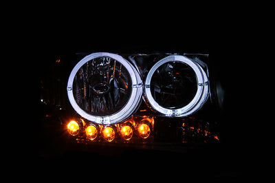 ANZO 2001-2005 Chrysler Pt Cruiser Crystal Headlight Chrome Amber (OE) - Lights