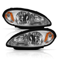 ANZO 2001-2005 Chrysler Pt Cruiser Crystal Headlight Chrome Amber (OE) - Lights