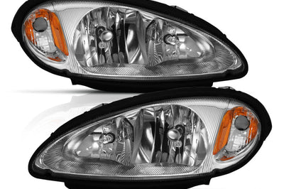 ANZO 2001-2005 Chrysler Pt Cruiser Crystal Headlight Chrome Amber (OE) - Lights