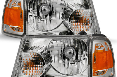 ANZO 2001-2011 Ford Ranger Crystal Headlight Chrome w/Corner Lights (OE Replacement)