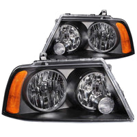 ANZO 2003-2006 Lincoln Navigator Crystal Headlights Black - Lights