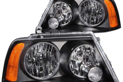 ANZO 2003-2006 Lincoln Navigator Crystal Headlights Black - Lights