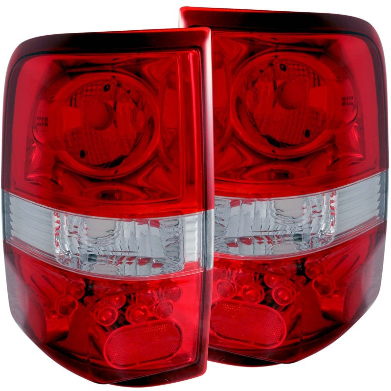 ANZO 2004-2008 Ford F-150 Taillights Red/Clear - LED Style - Lights