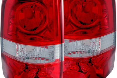 ANZO 2004-2008 Ford F-150 Taillights Red/Clear - LED Style - Lights