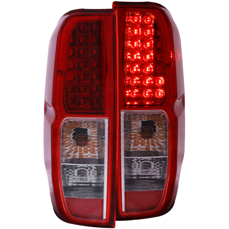 ANZO 2005-2008 Nissan Frontier LED Taillights Red/Clear - Lights