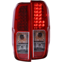 ANZO 2005-2008 Nissan Frontier LED Taillights Red/Clear - Lights