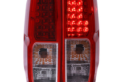 ANZO 2005-2008 Nissan Frontier LED Taillights Red/Clear - Lights