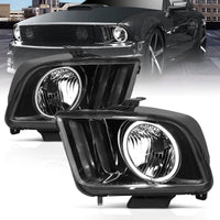 ANZO 2005-2009 Ford Mustang Crystal Headlights w/ Halo Black (CCFL) - Lights