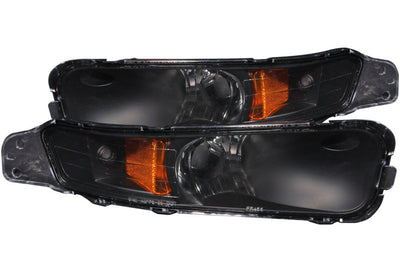 ANZO 2005-2009 Ford Mustang Euro Parking Lights Black w/ Amber Reflector
