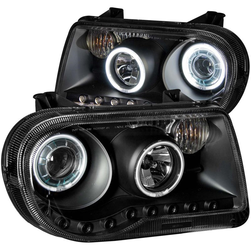 ANZO 2005-2010 Chrysler 300C Projector Headlights w/ Halo Black (CCFL) G2 - Lights