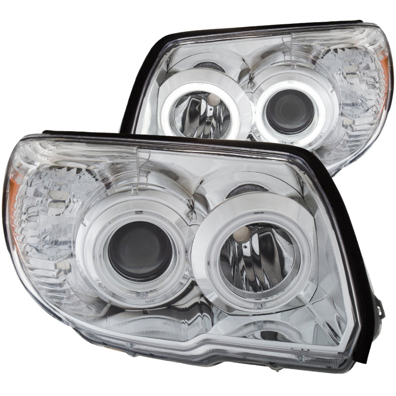 ANZO 2006-2009 Toyota 4Runner Projector Headlights w/ Halo Chrome - Lights