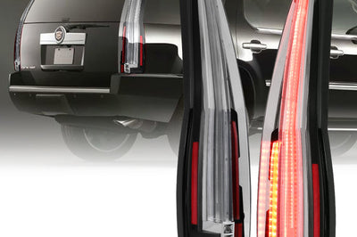 ANZO 2007-2014 Cadillac Escalade Led Taillights Red/Clear - Lights