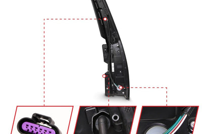 ANZO 2007-2014 Cadillac Escalade Led Taillights Red/Clear - Lights