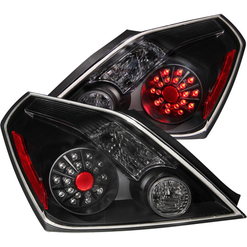 ANZO 2008-2013 Nissan Altima (2 Door ONLY) LED Taillights Black - Lights