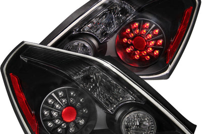 ANZO 2008-2013 Nissan Altima (2 Door ONLY) LED Taillights Black - Lights