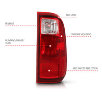 ANZO 2008-2016 Ford F-250 Taillight Red/Clear Lens (OE Replacement) - Lights