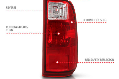 ANZO 2008-2016 Ford F-250 Taillight Red/Clear Lens (OE Replacement) - Lights