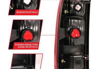 ANZO 2008-2016 Ford F-250 Taillight Red/Clear Lens (OE Replacement) - Lights