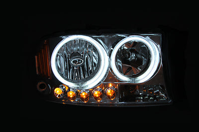ANZO 2009-2010 Toyota Corolla Crystal Headlight Black Amber - Lights