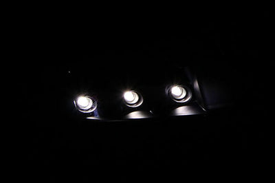 ANZO 2009-2010 Toyota Corolla Crystal Headlight Black Amber - Lights