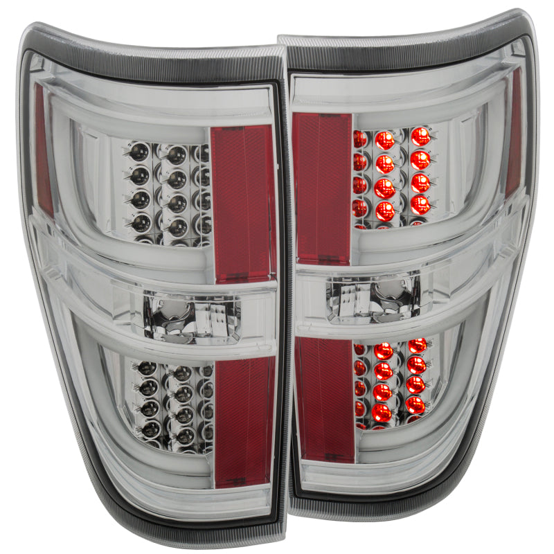 ANZO 2009-2013 Ford F-150 LED Taillights Chrome - Lights