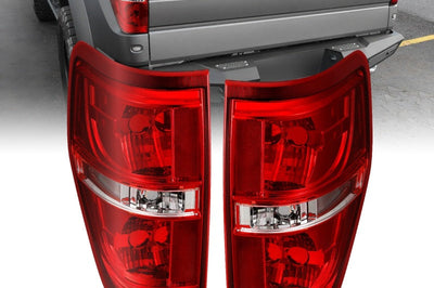 ANZO 2009-2014 Ford F-150 Euro Taillight Red/Clear (W/O Bulb) - Lights