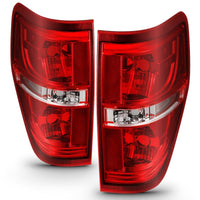 ANZO 2009-2014 Ford F-150 Euro Taillight Red/Clear (W/O Bulb) - Lights