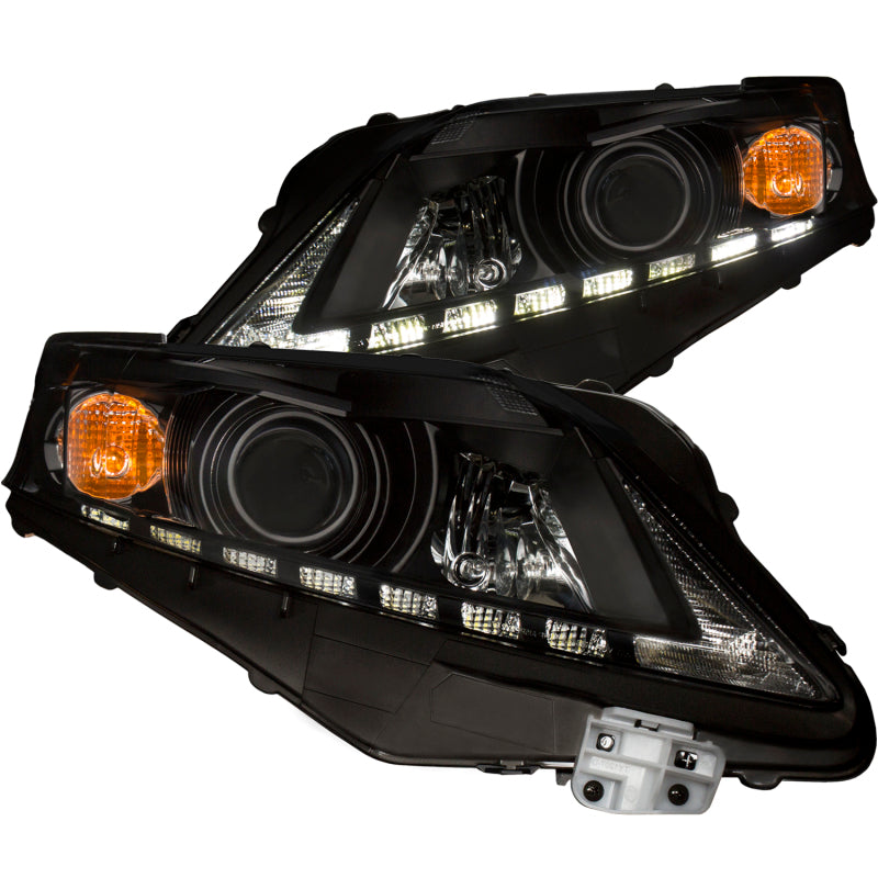 ANZO 2010-2012 Lexus Rx350 Projector Headlights w/ U-Bar Black - Lights
