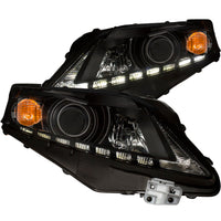 ANZO 2010-2012 Lexus Rx350 Projector Headlights w/ U-Bar Black - Lights