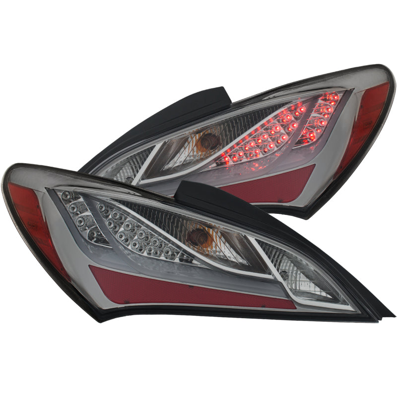 ANZO 2010-2013 Hyundai Genesis LED Taillights Smoke - Lights