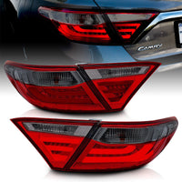 ANZO 2015-2016 Toyota Camry LED Taillights Smoke - Lights