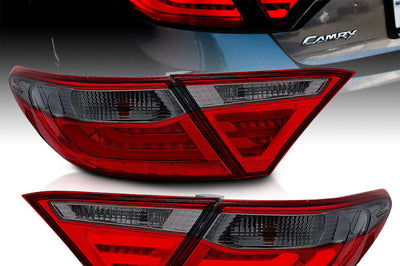 ANZO 2015-2016 Toyota Camry LED Taillights Smoke - Lights