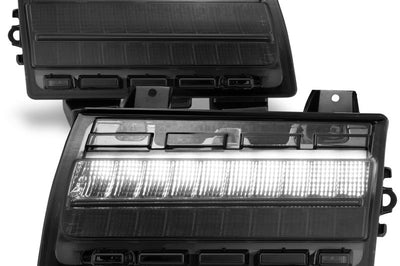 ANZO 2018-2021 Jeep Wrangler LED Side Markers Chrome Housing Smoke Lens w/ Seq. Signal Low Config - Lights