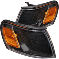 ANZO Corner Lights 1993-1997 Toyota Corolla Euro Black w/ Amber Reflector