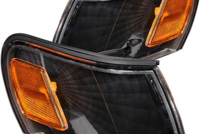 ANZO Corner Lights 1993-1997 Toyota Corolla Euro Black w/ Amber Reflector