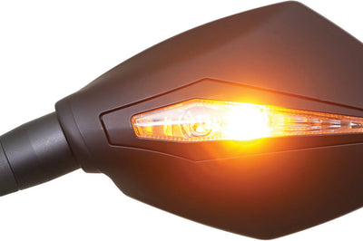 Koso Apex M10 Mirrors W/indicators Black - Street Collection