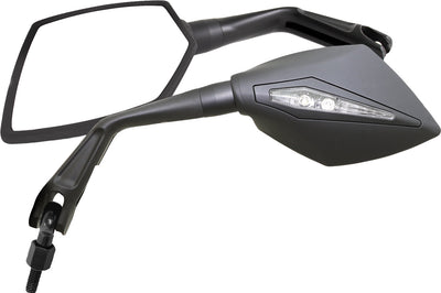 Koso Apex M10 Mirrors W/indicators Black - Street Collection