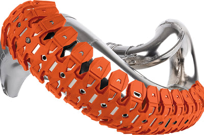 Polisport Armadillo Head Pipe Guard Long Nardo Grey - Orange - Offroad Collection