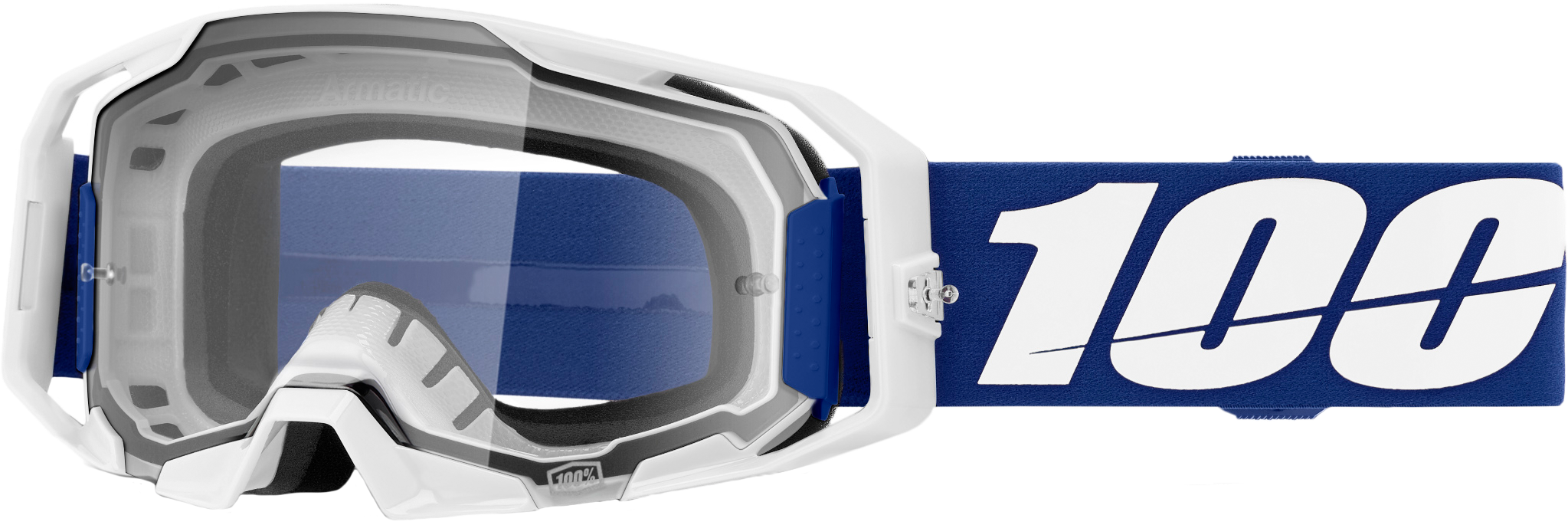 100-PERCENT Armatic Goggle Blue Clear Lens