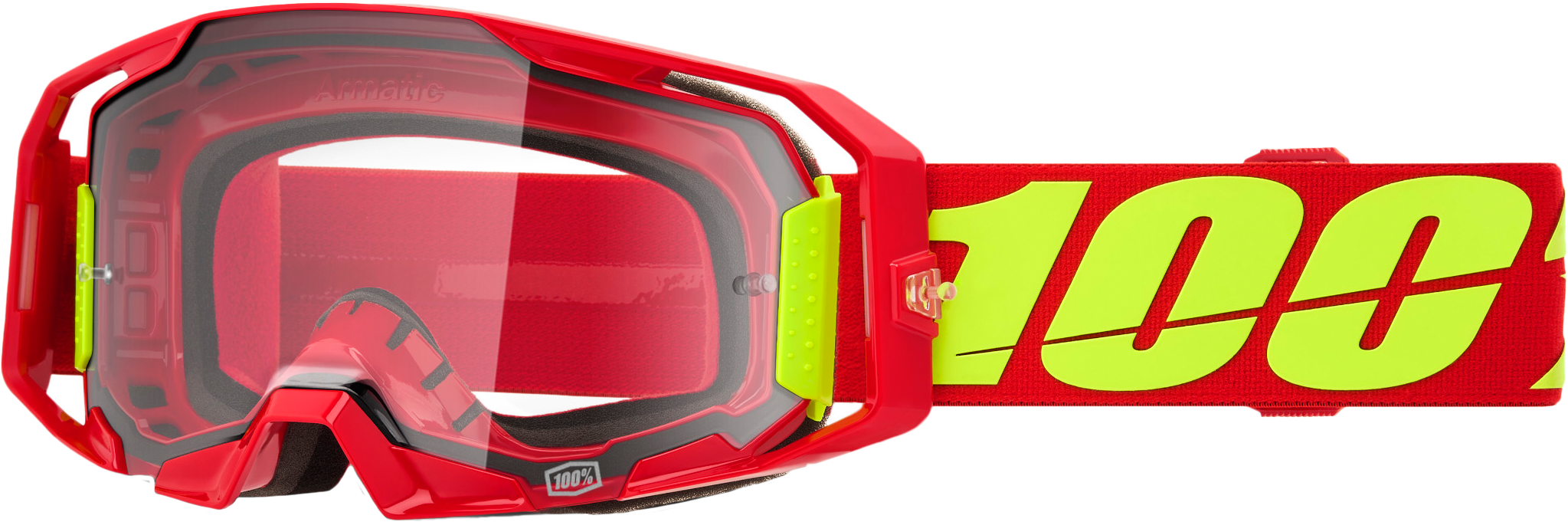 100-PERCENT Armatic Goggle Red Clear Lens