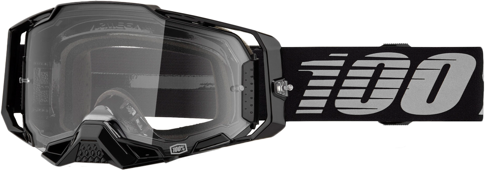 100-PERCENT Armega Goggle Black Clear Lens - Eyewear